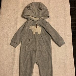Excellent condition 12M, Carters one piece suit with hood!